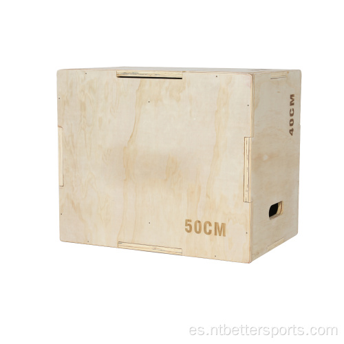 Caja de salto pliométrico de madera de ejercicio de fitness